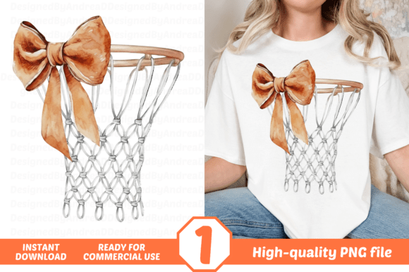 Basketball Coquette Bow PNG: Style Meets Sport
