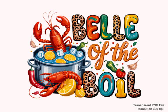 Belle of the Boil Crawfish Cajun PNG