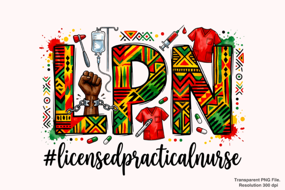 Celebrate Heritage: Black History LPN and Nurse PNG Designs