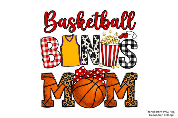 Celebrate Step-Mom Love with Basketball Bonus Mom PNG