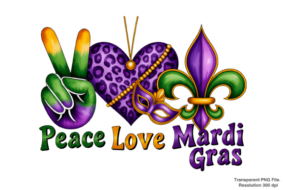 Celebrating Culture and Creativity: The Versatility of Peace Love Mardi Gras PNG and Louisiana PNG Designs