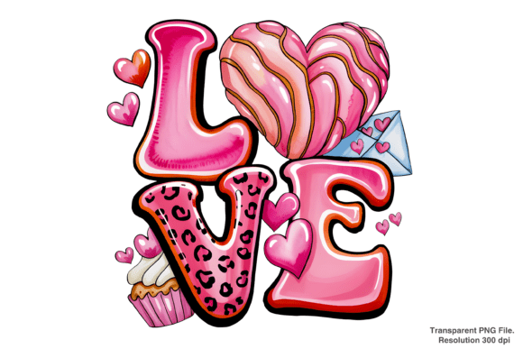 Elevate Your Designs with Love Concha Pan Dulce PNG and Western Aesthetics
