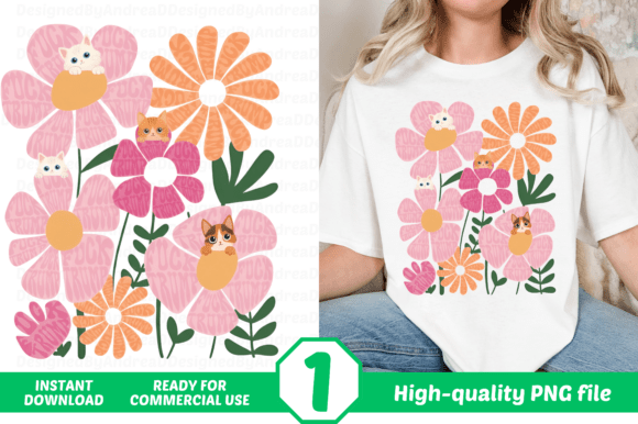 Flowers Cat: A Creative Sublimation Design for Makers