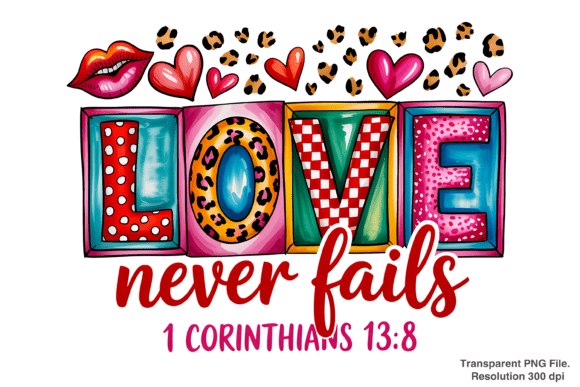 Love Never Fails PNG: A Versatile Christian Design Asset